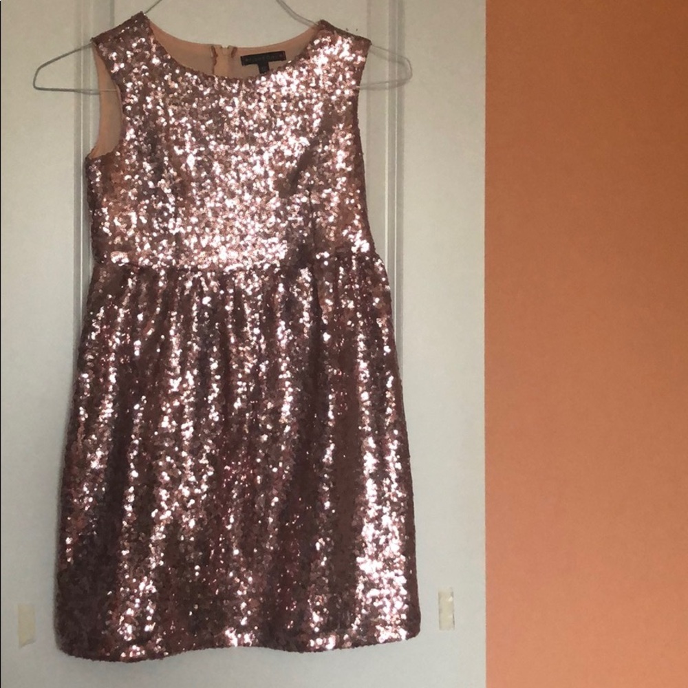 Rose Gold Glitter Cocktail Dress